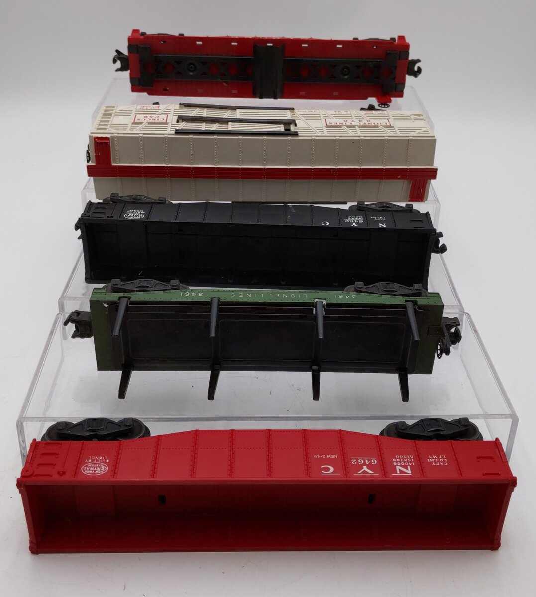 Lionel O Gauge Freight Cars 6376, 6430, 6462, 6462, 3461X [5] VG/Box