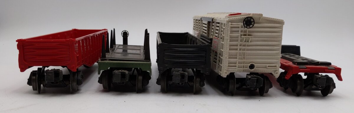Lionel O Gauge Freight Cars 6376, 6430, 6462, 6462, 3461X [5] VG/Box