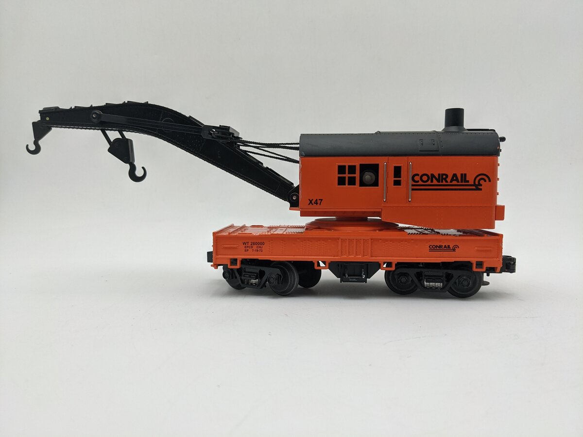 MTH 30-7917 O Gauge Conrail Crane Car #X47 EX