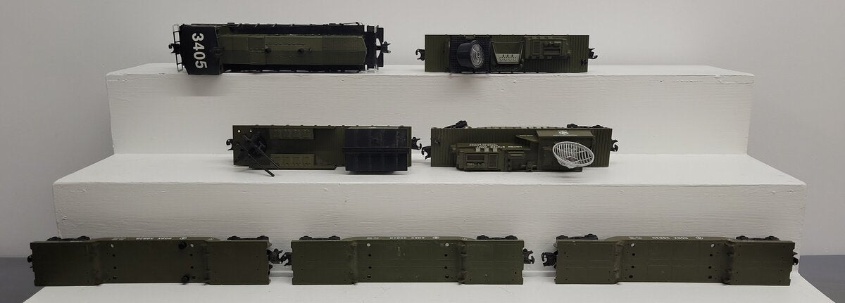 K-Line K1127 O Gauge US Army Diesel Freight Train Set EX