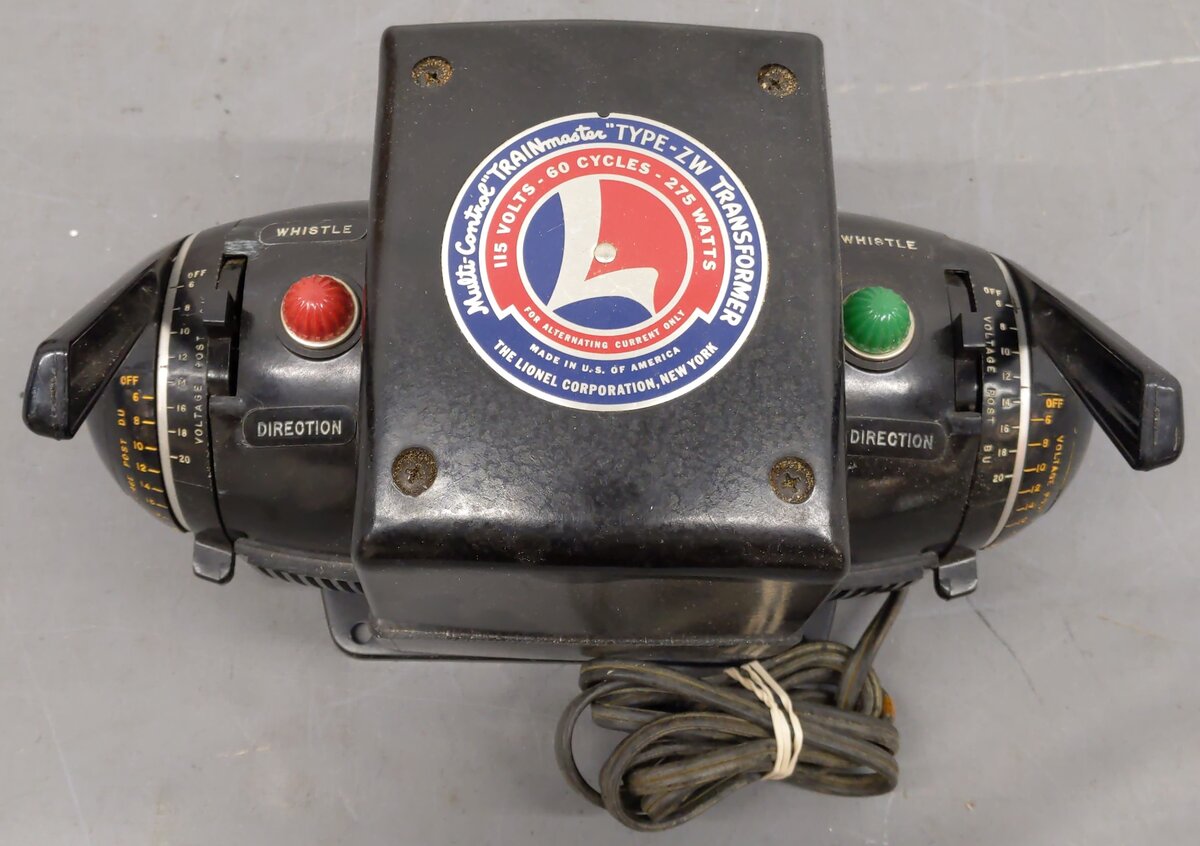 Lionel ZW Vintage O Gauge Trainmaster 275 Watt Transformer with Whistle VG/Box