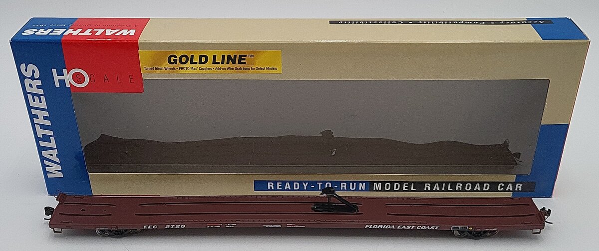 Walthers 932-40807 HO Scale FEC TTWX All Purpose Flat Car #2720 with ACF Hitches VG/Box