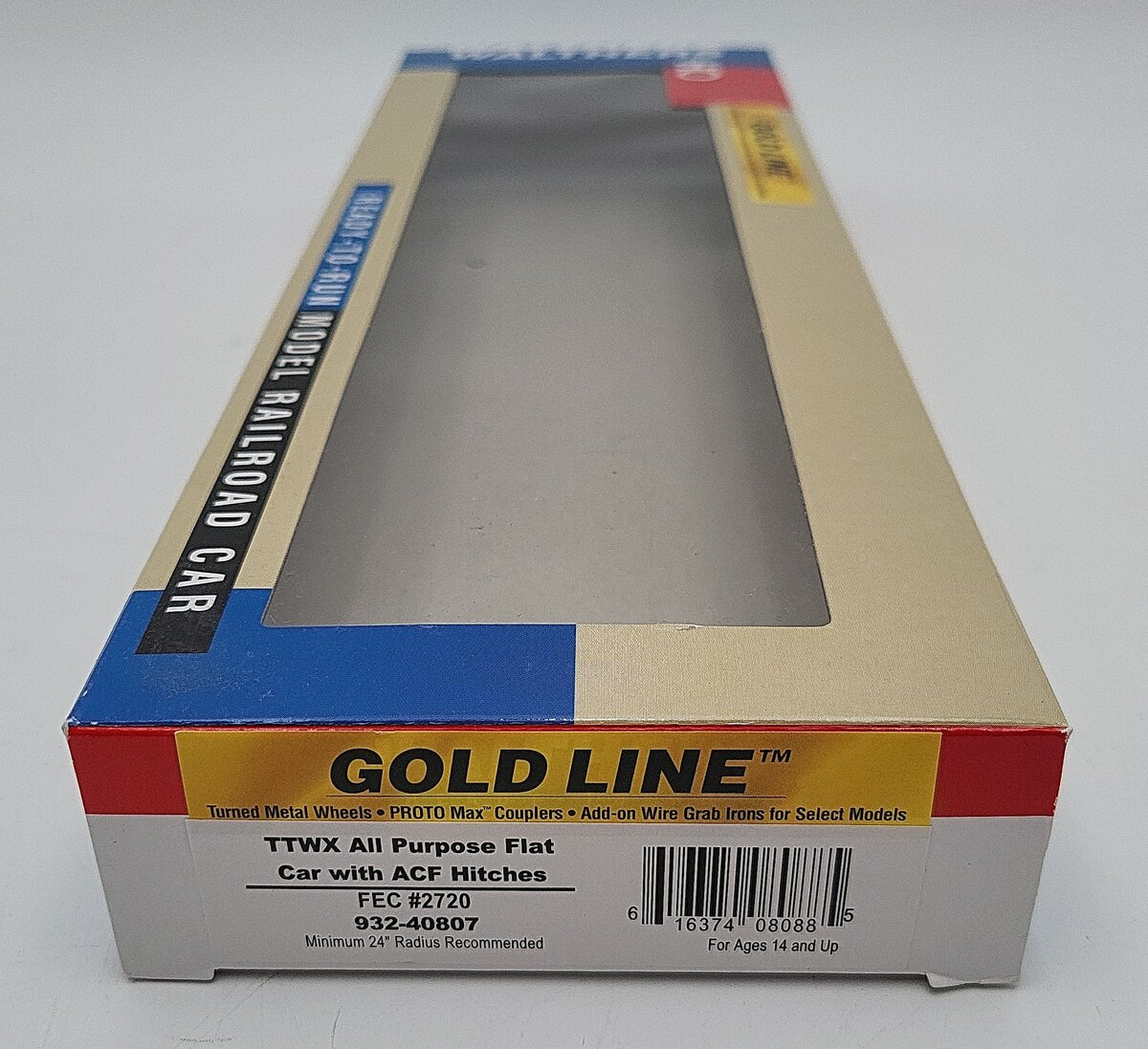 Walthers 932-40807 HO Scale FEC TTWX All Purpose Flat Car #2720 with ACF Hitches VG/Box