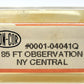 Con-Cor 0001-04041Q N Scale NY Central "Theodore Roosevelt" Observation Car LN/Box