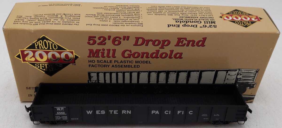 Proto 2000 6543 HO Scale Western Pacific Gondola Car #6543 EX/Box