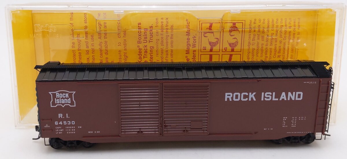Kadee 6713 HO Scale Rock Island 50' PS-1 Boxcar #64530 LN/Box