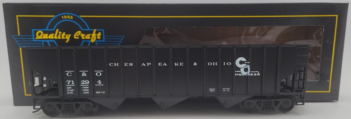 Weaver U2317 O Scale Chesapeake & Ohio Hopper Car #71294 (2-Rail) EX/Box