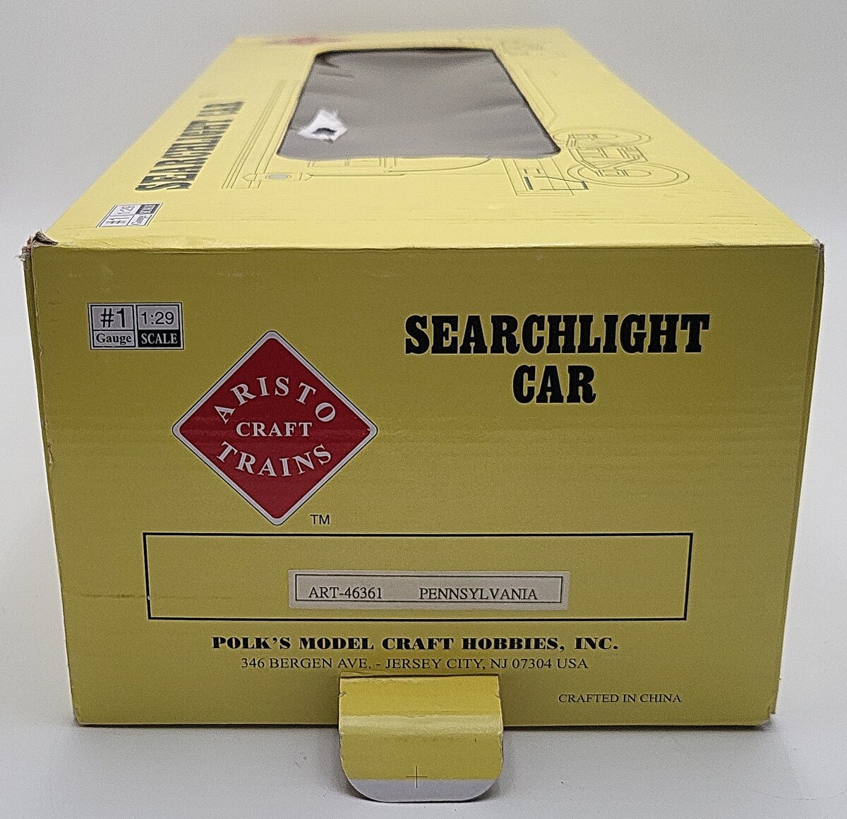 Aristo-Craft 46361 G Scale Pennsylvania Searchlight Car - Metal Wheels VG/Box
