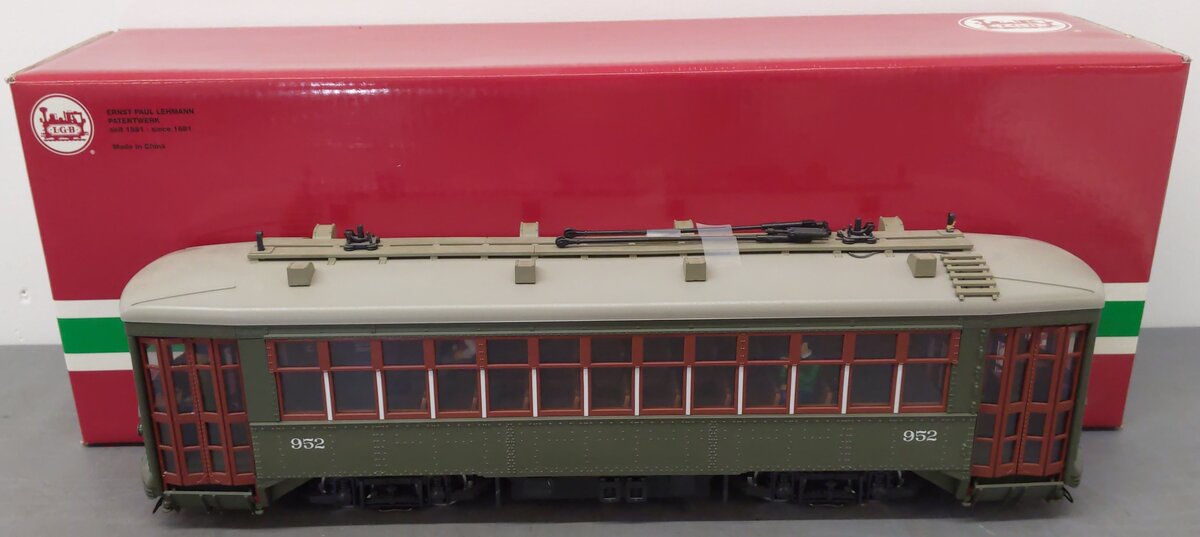 LGB 20380 G Scale Powered Streetcar with MTS EX/Box