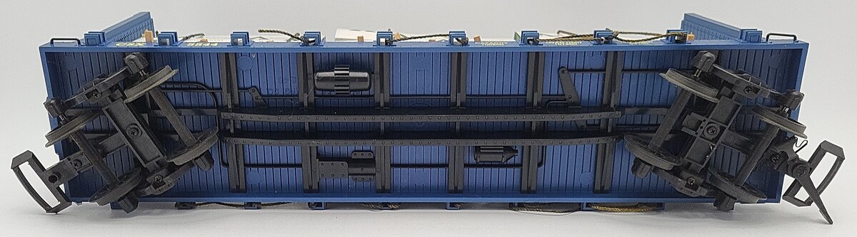 USA Trains R17410 G Scale CSX Centerbeam Flatcar Blue VG/Box