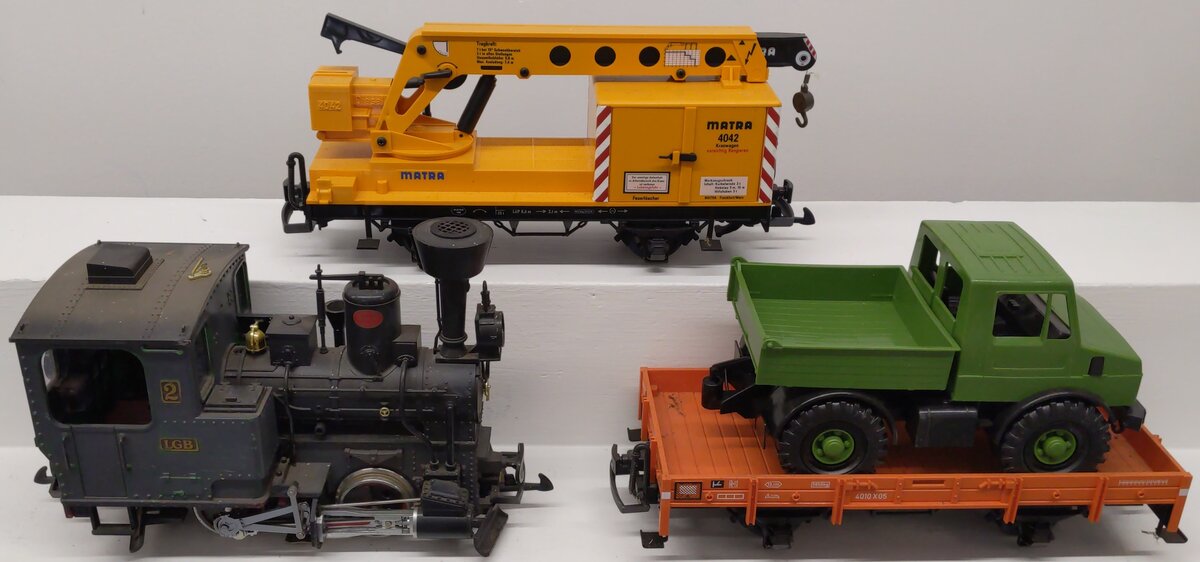 LGB 72402 G Scale Steam Starter Work Train Set EX/Box