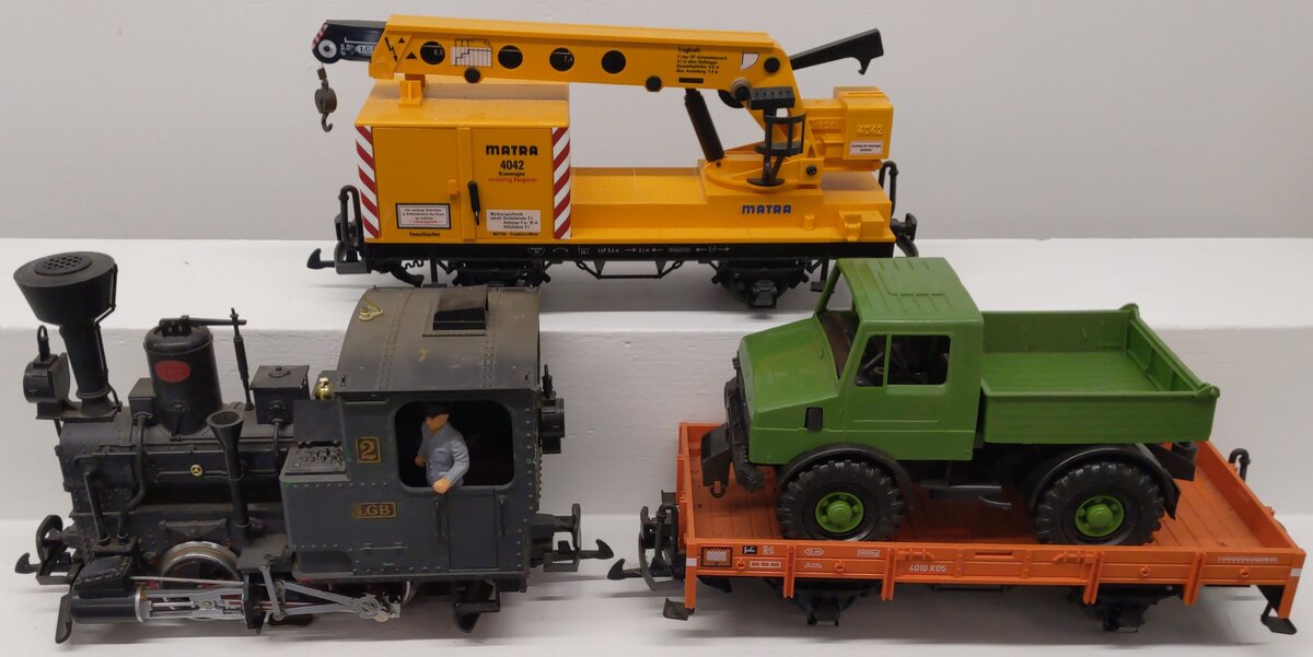 LGB 72402 G Scale Steam Starter Work Train Set EX/Box