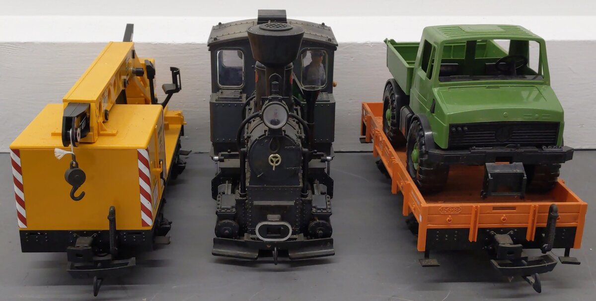 LGB 72402 G Scale Steam Starter Work Train Set EX/Box