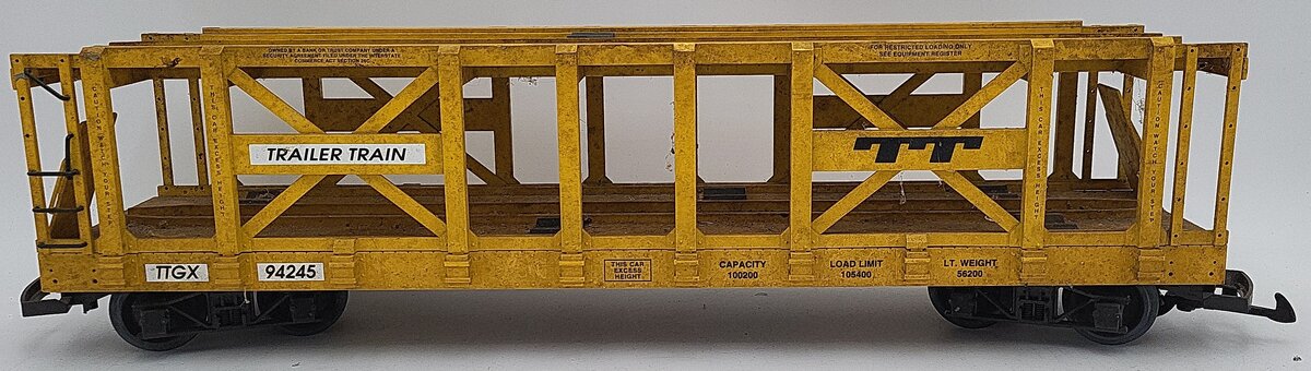 USA Trains R17212 G Trailer Train Two-Tier Auto Carrier Flat Cars VG/Box