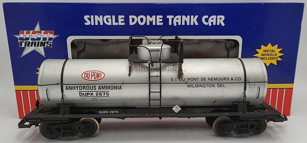 USA Trains G Scale DUPX 10,000 Gal Tank Car #2675 VG/Box