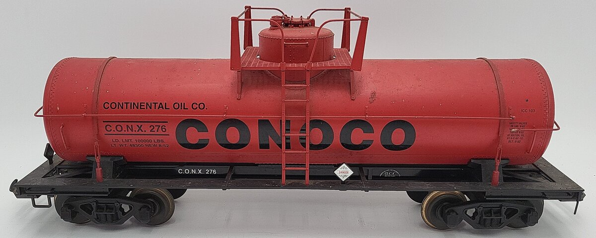 USA Trains R15115 G Scale Conoco 10,000 Gallon Tank Car w/ Metal Wheels VG/Box