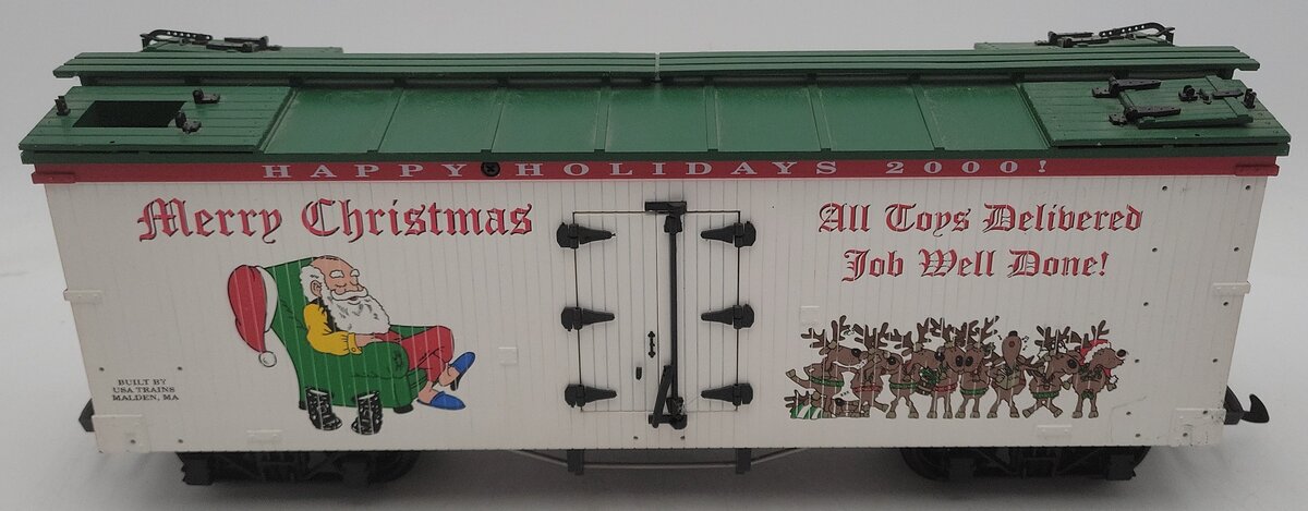 USA Trains R13018 G Scale Christmas Boxcar #2000 VG/Box