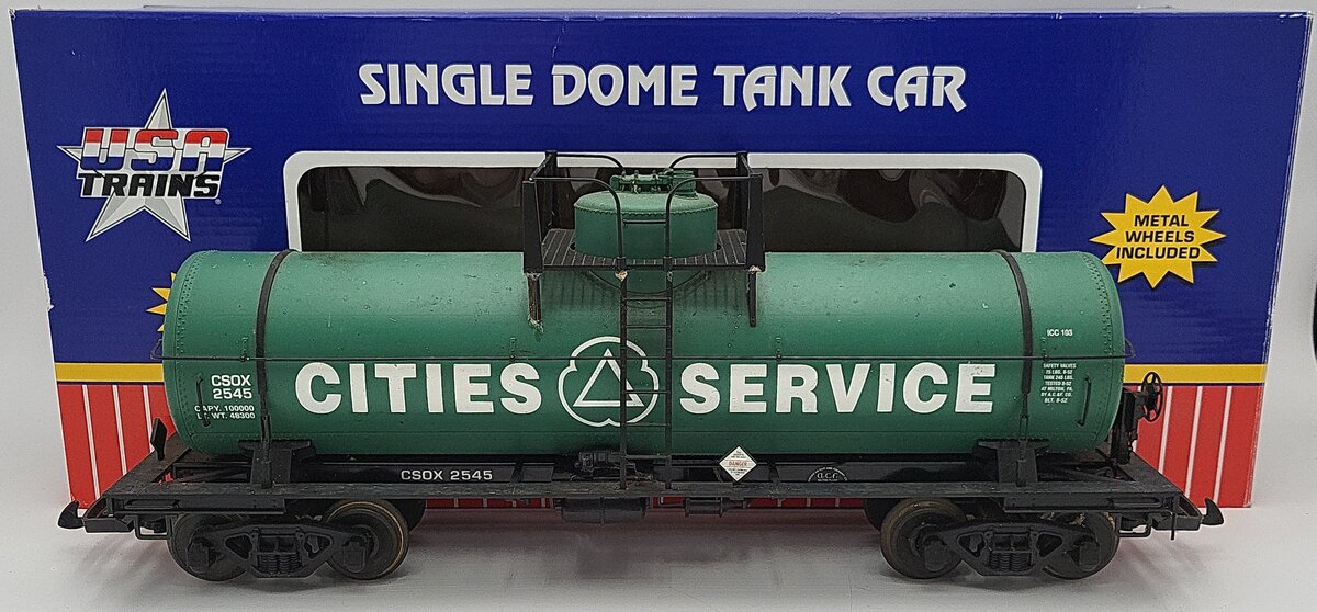 USA Trains G Scale C.S 10,000 Gal. Tank Car #2545 VG/Box