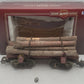 Bachmann 98490 G Scale Skeleton Log Car with Log Load (Metal Wheels) VG/Box