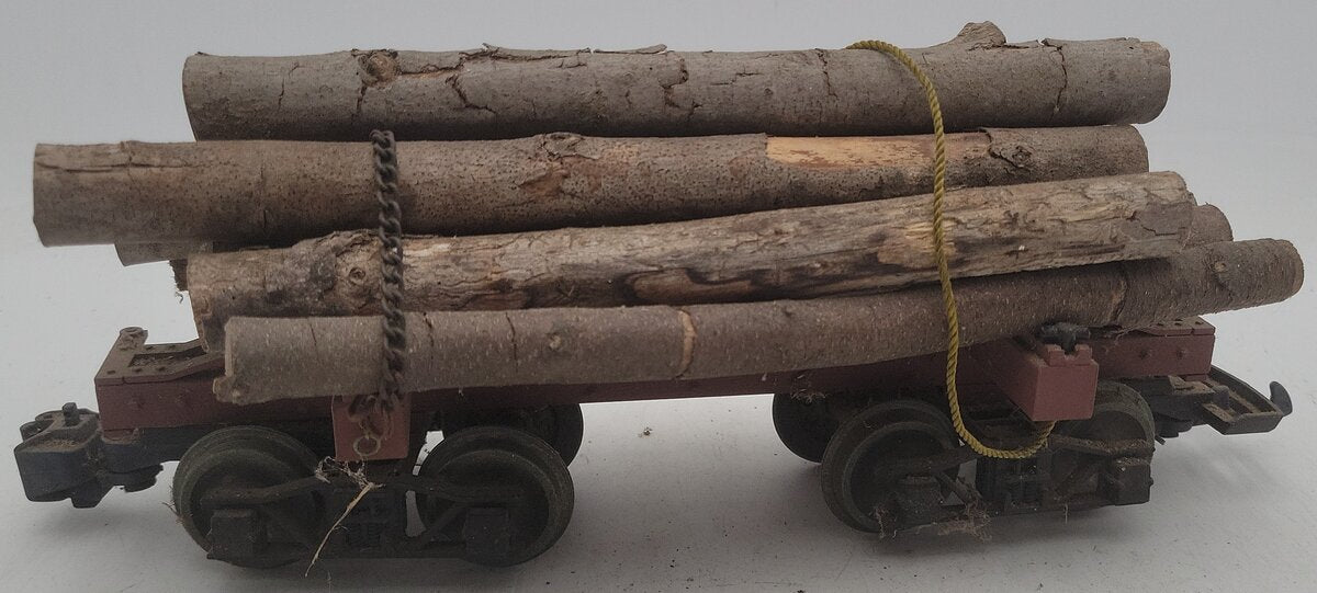 Bachmann 98490 G Scale Skeleton Log Car with Log Load (Metal Wheels) VG/Box