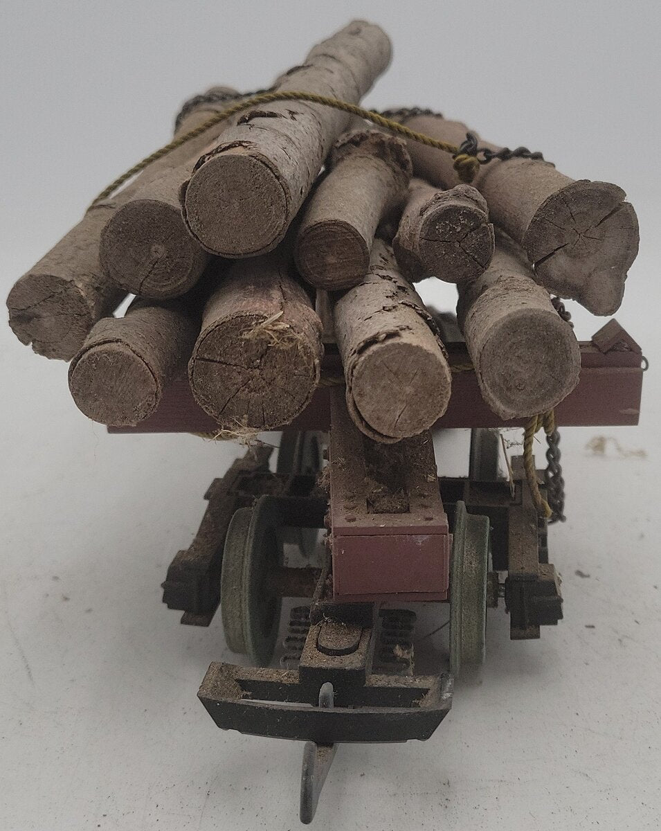 Bachmann 98490 G Scale Skeleton Log Car with Log Load (Metal Wheels) VG/Box