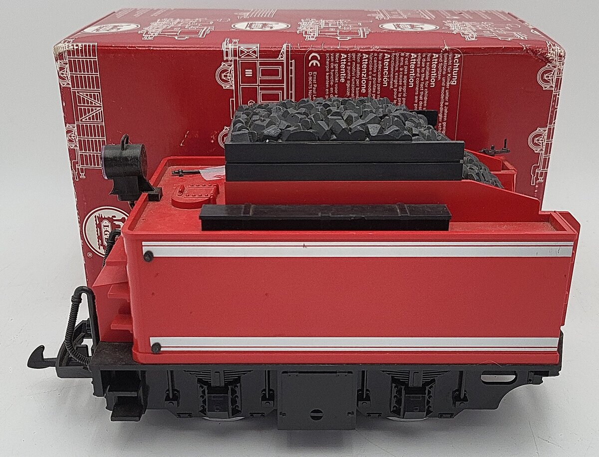 LGB 69476 Powered Coal Tender--Red (Metal Wheels) EX/Box