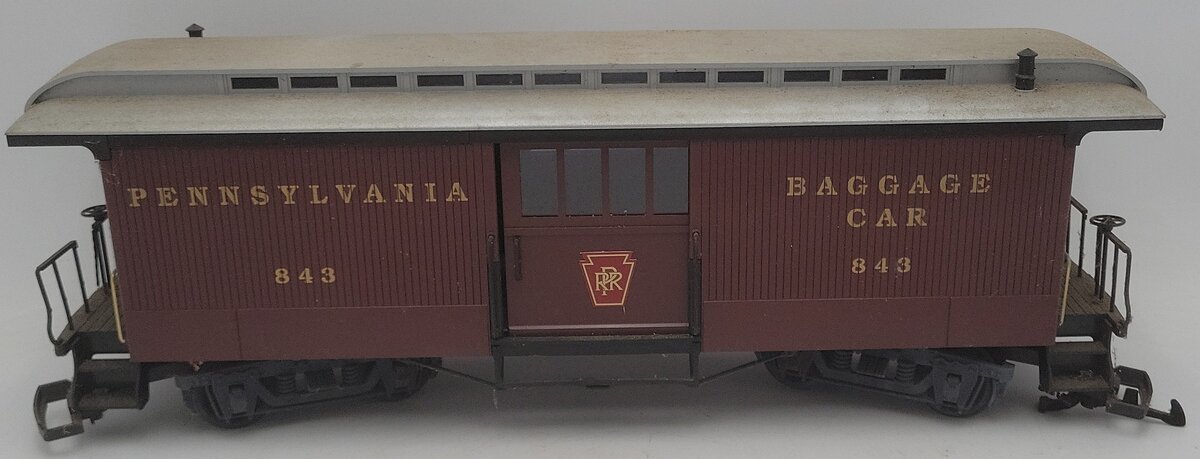 LGB 32843 G Gauge Pennsylvania Baggage Car - Plastic Wheels VG/Box