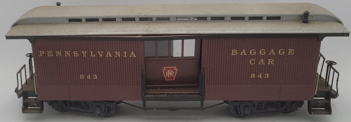 LGB 32843 G Gauge Pennsylvania Baggage Car - Plastic Wheels VG/Box