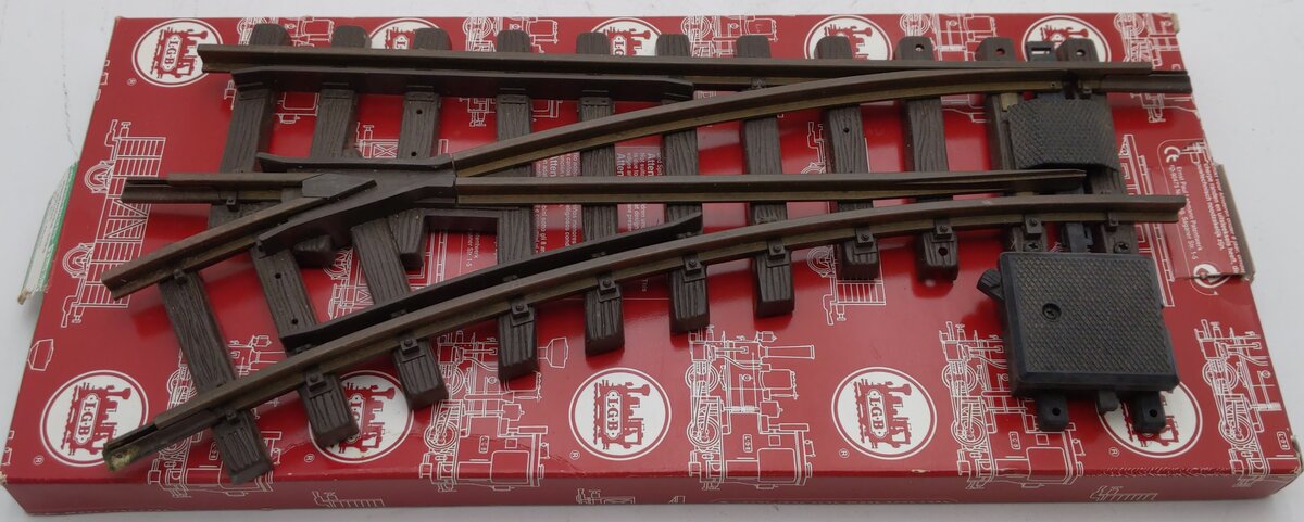 LGB 12100 G Gauge Brass 30° Left Hand Manual Switch Turnout EX/Box