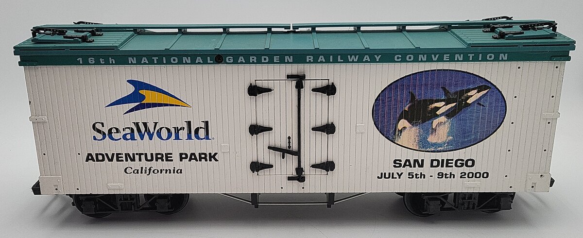 USA Trains G Scale 16th National Garden Railway Convention Sea World Reefer VG/Box