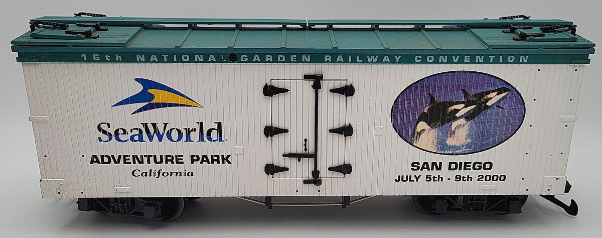 USA Trains G Scale 16th National Garden Railway Convention Sea World Reefer VG/Box