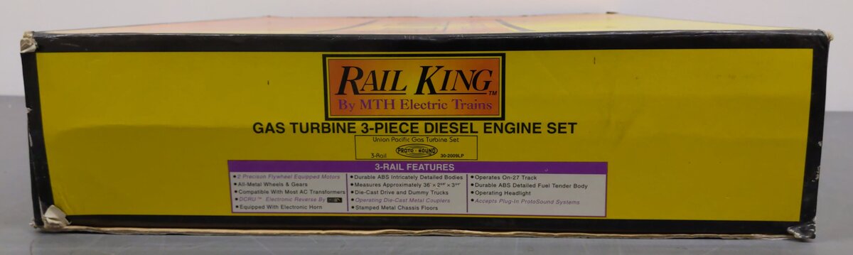 MTH 30-2009-1 O Gauge Union Pacific Gas Turbine Diesel Set w/PS1 #10/10B EX/Box