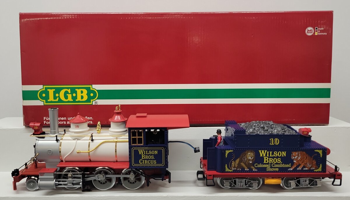 LGB 22191 G Scale Wilson Bros. Circus 2-6-0 Steam Locomotive & Tender EX/Box