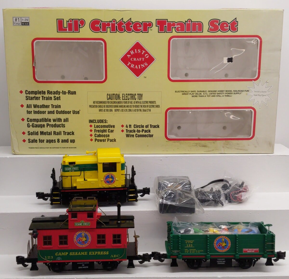 Aristo-Craft ART-28313 Camp Sesame Express Lil' Critter Train Set VG/Box