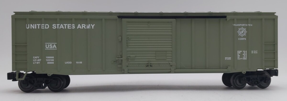 Lionel 6-17265 O Gauge U.S. Army 50' Modern Boxcar VG/Box