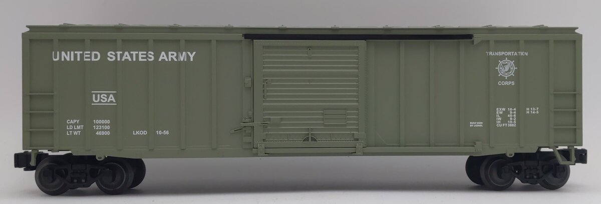Lionel 6-17265 O Gauge U.S. Army 50' Modern Boxcar VG/Box