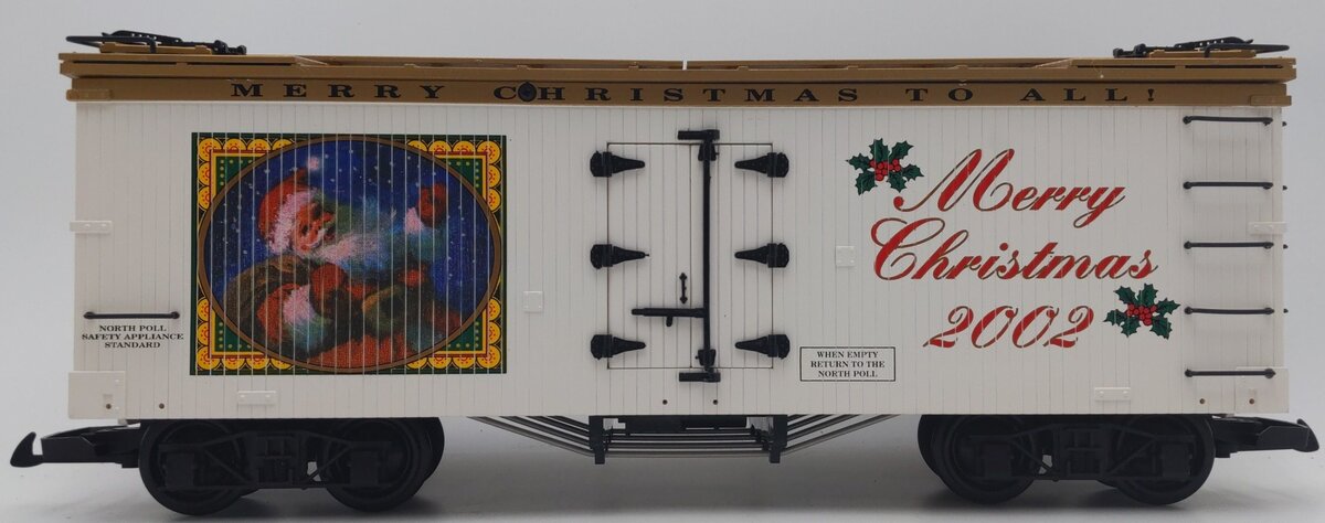USA Trains R13020 G Scale Christmas 2002 Refrigerator Car EX/Box