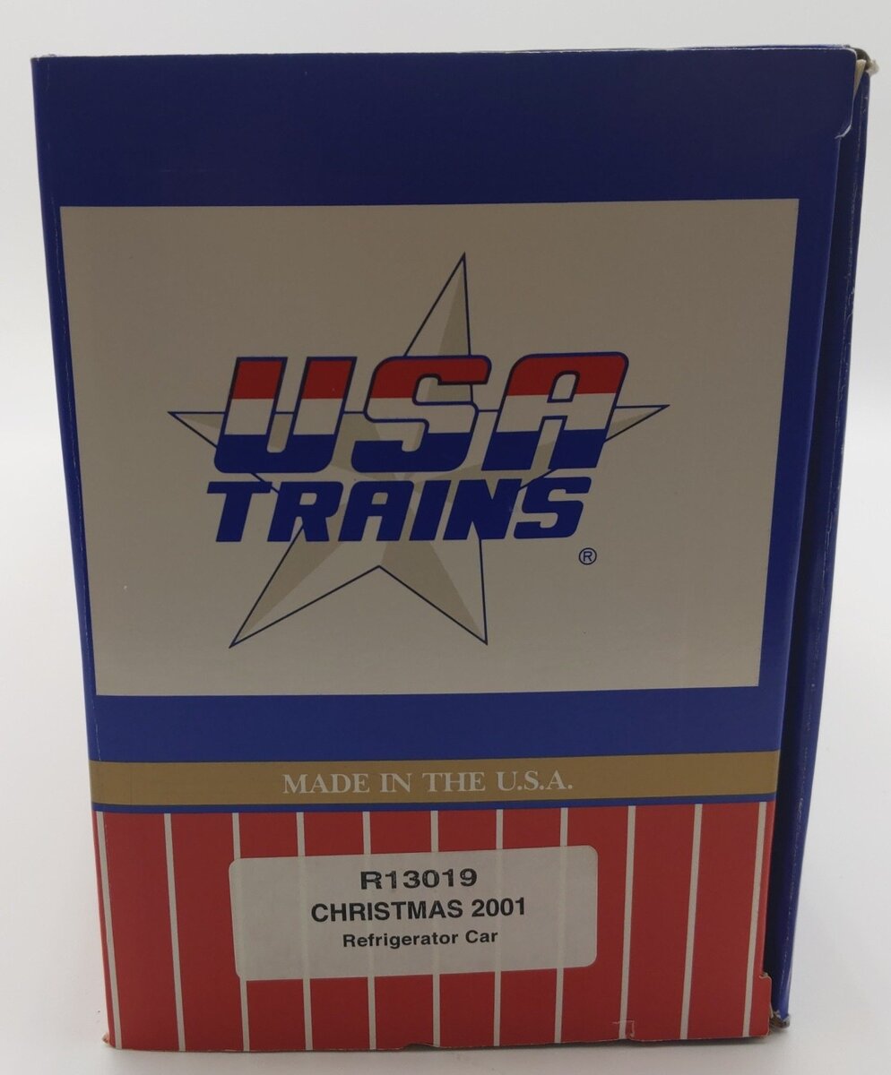 USA Trains 13019 G 2001 Christmas Reefer Car EX/Box