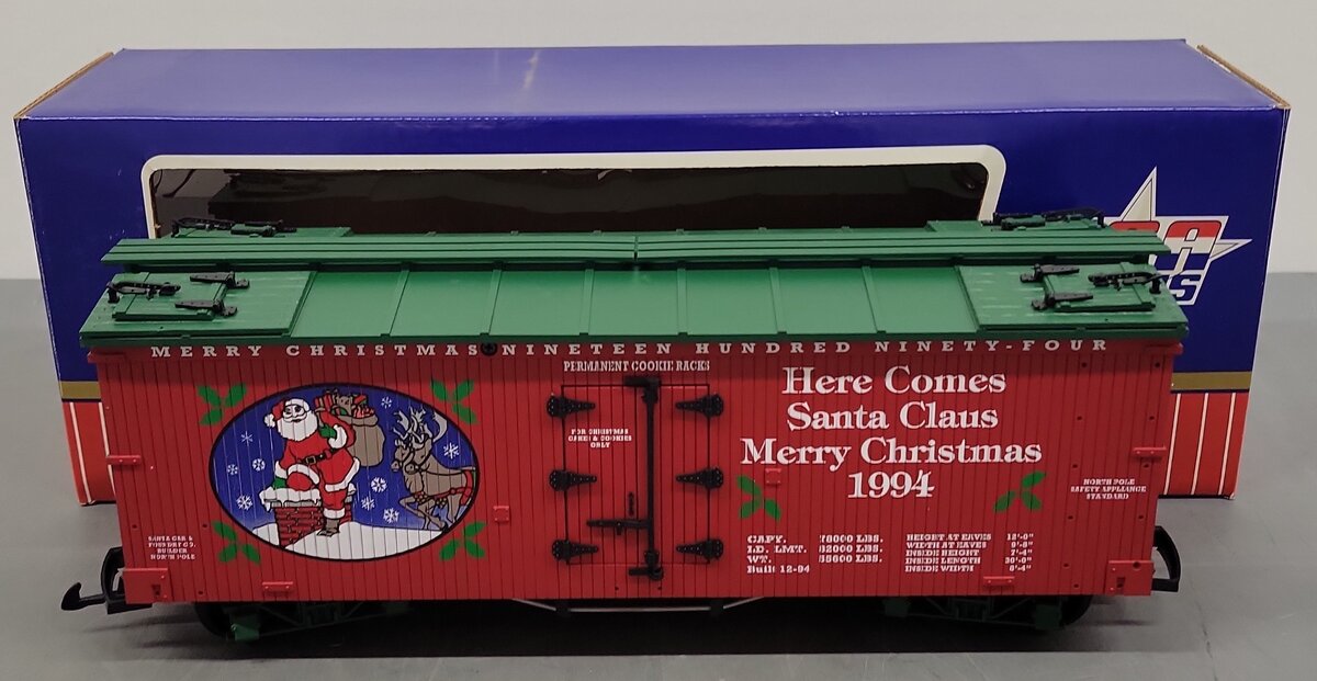 USA Trains R13012 Here Comes Santa Claus 1994 Christmas Refrigerator Car EX/Box