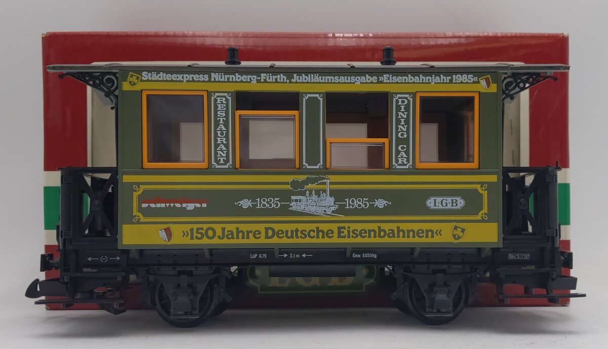 LGB 3013 G 150th Anniversary Deutsche Eisenbahnen Pass. Car EX/Box