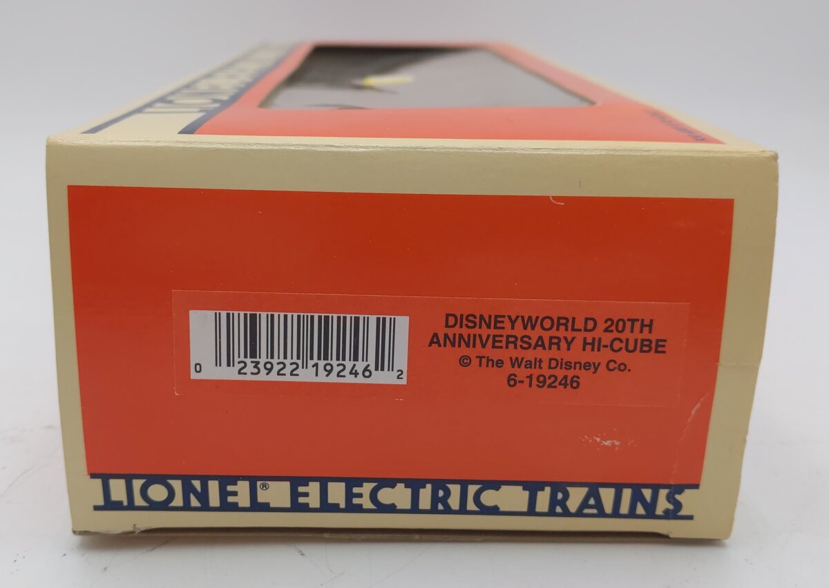 Lionel 6-19246 O Gauge Walt Disney World 20th Anniversary Hi Cube Boxcar #19246 EX/Box