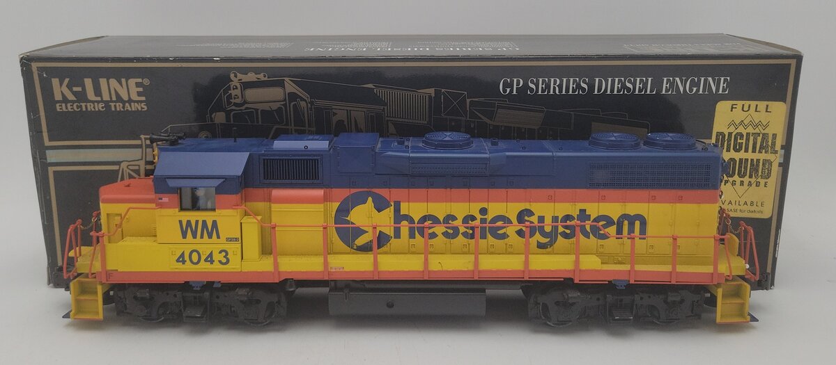 K-Line K2496-4043 O Gauge Chessie GP38-2Diesel Locomotive #4043 EX/Box