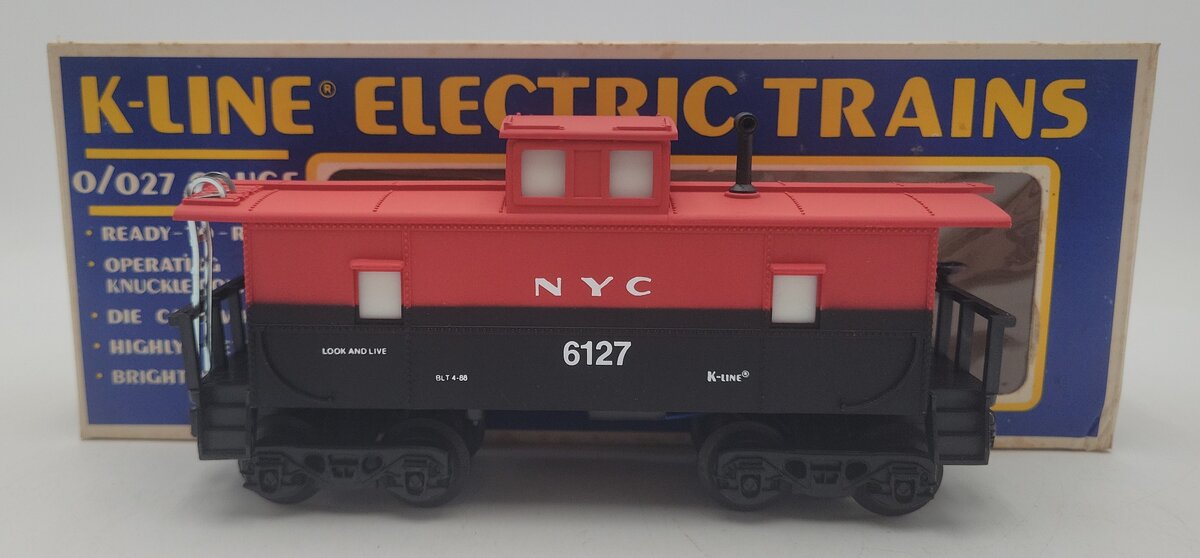 K-Line K6127 O Gauge New York Central Lighted Caboose #6127 EX/Box