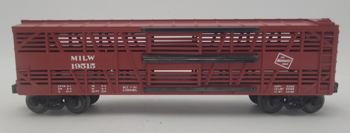 Lionel 6-19515 O Gauge Milwaukee Road Stock Car EX/Box
