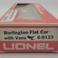 Lionel 6-9133 O Gauge Burlington Northern Flatcar #9133 with Trailers EX/Box