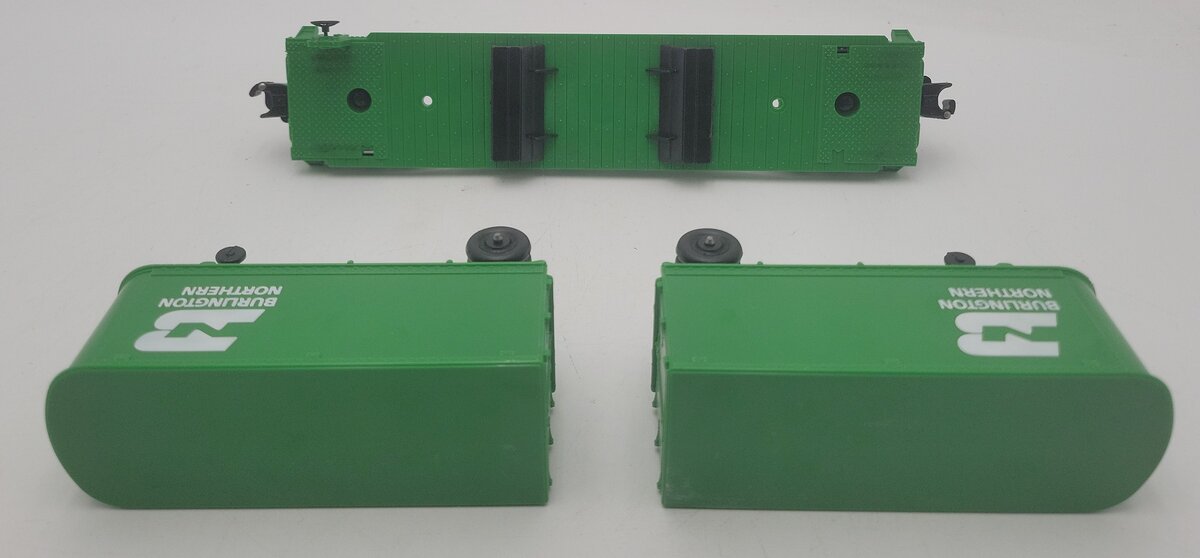 Lionel 6-9133 O Gauge Burlington Northern Flatcar #9133 with Trailers EX/Box