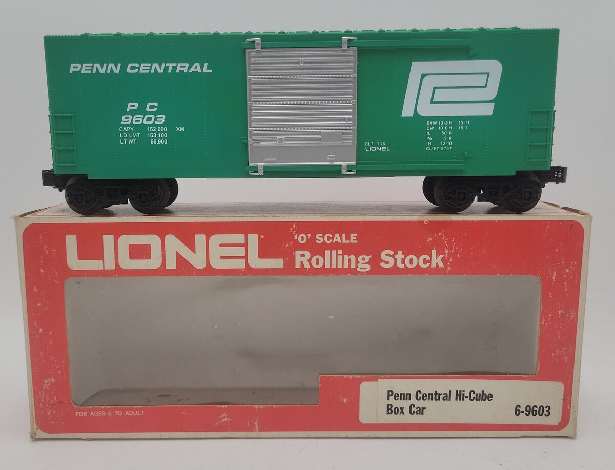 Lionel 6-9603 O Gauge Penn Central Hi-Cube Boxcar #9603 EX/Box
