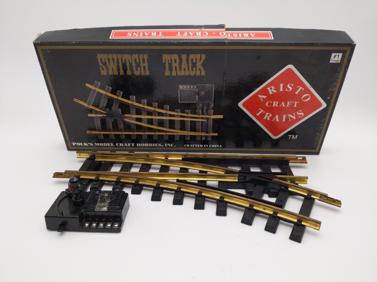 Aristo-Craft 11205 G Euro Brass Right Hand Remote Switch Turnout EX/Box