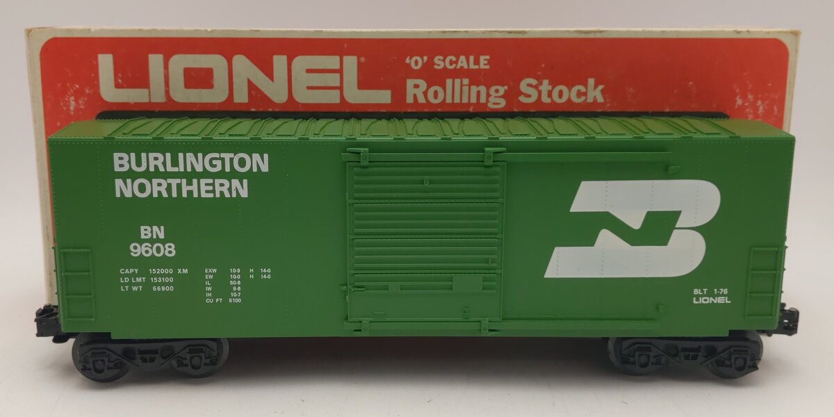 Lionel 6-9608 O Gauge Burlington Northern Hi-Cube Boxcar EX/Box