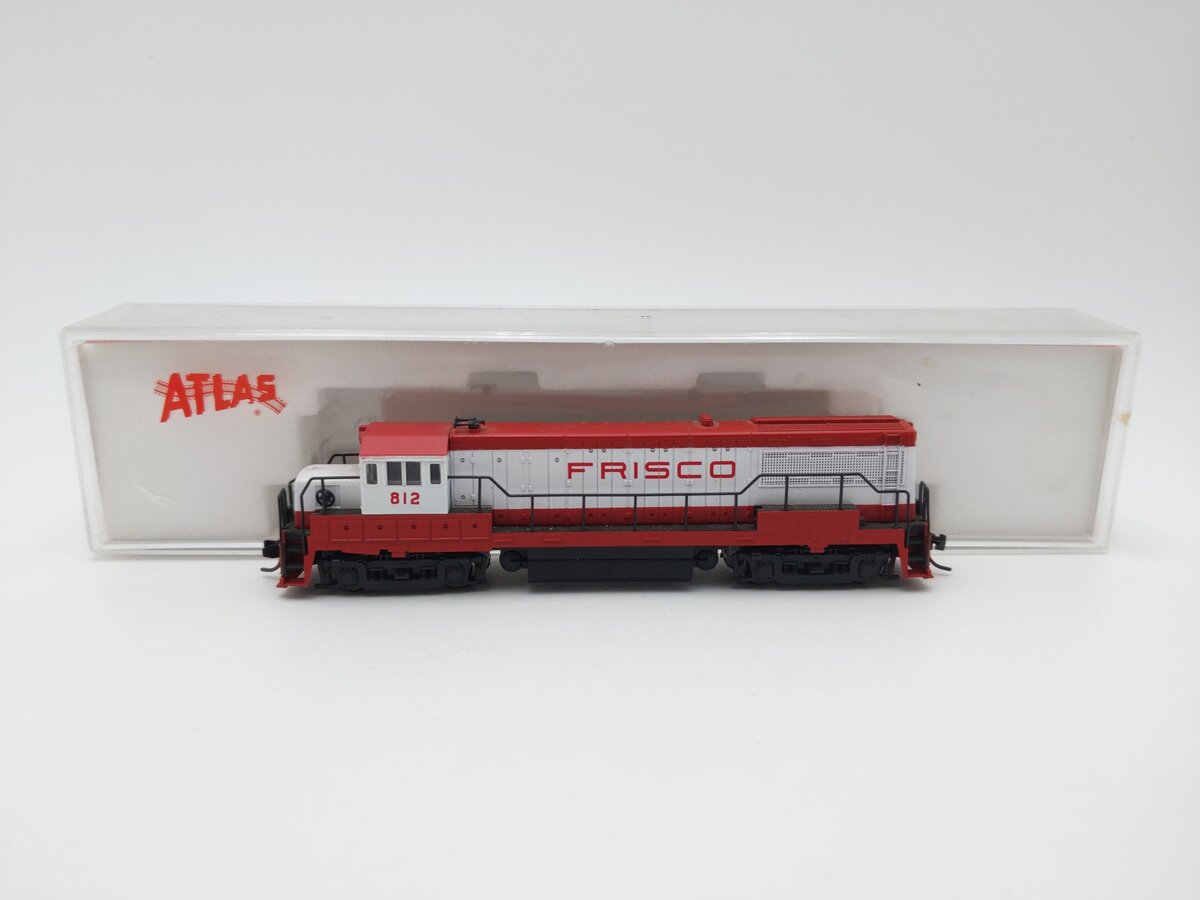 Atlas 4457 N Scale Frisco GE U25B Diesel Locomotive #812 EX/Box